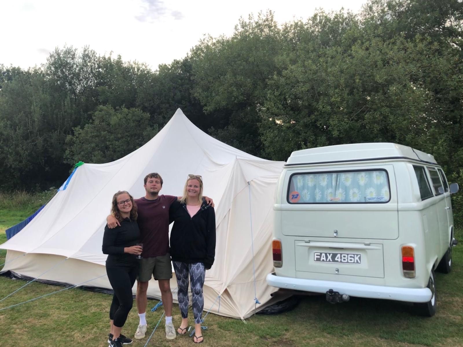 A VW T2 Classic Campervan called Hendrix-0623 and for hire in Sherborne, Dorset