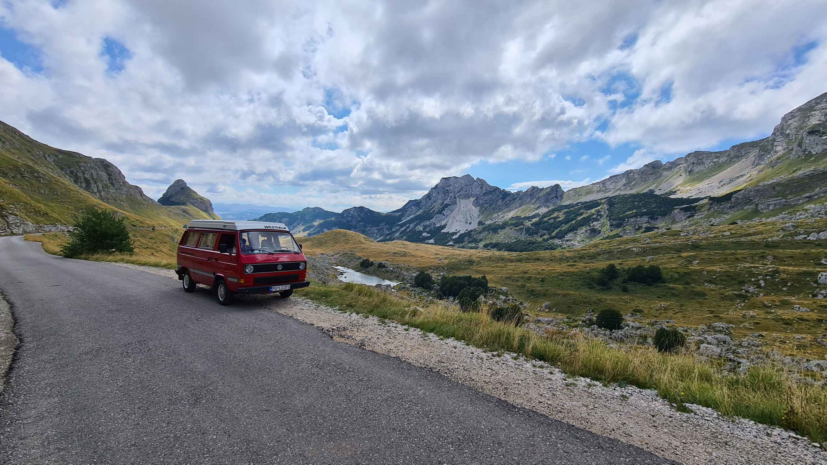 A VW T3 Campervan called Red-Westfalia-Camper and P14 to Pluzine for hire in Podgorica, Montenegro