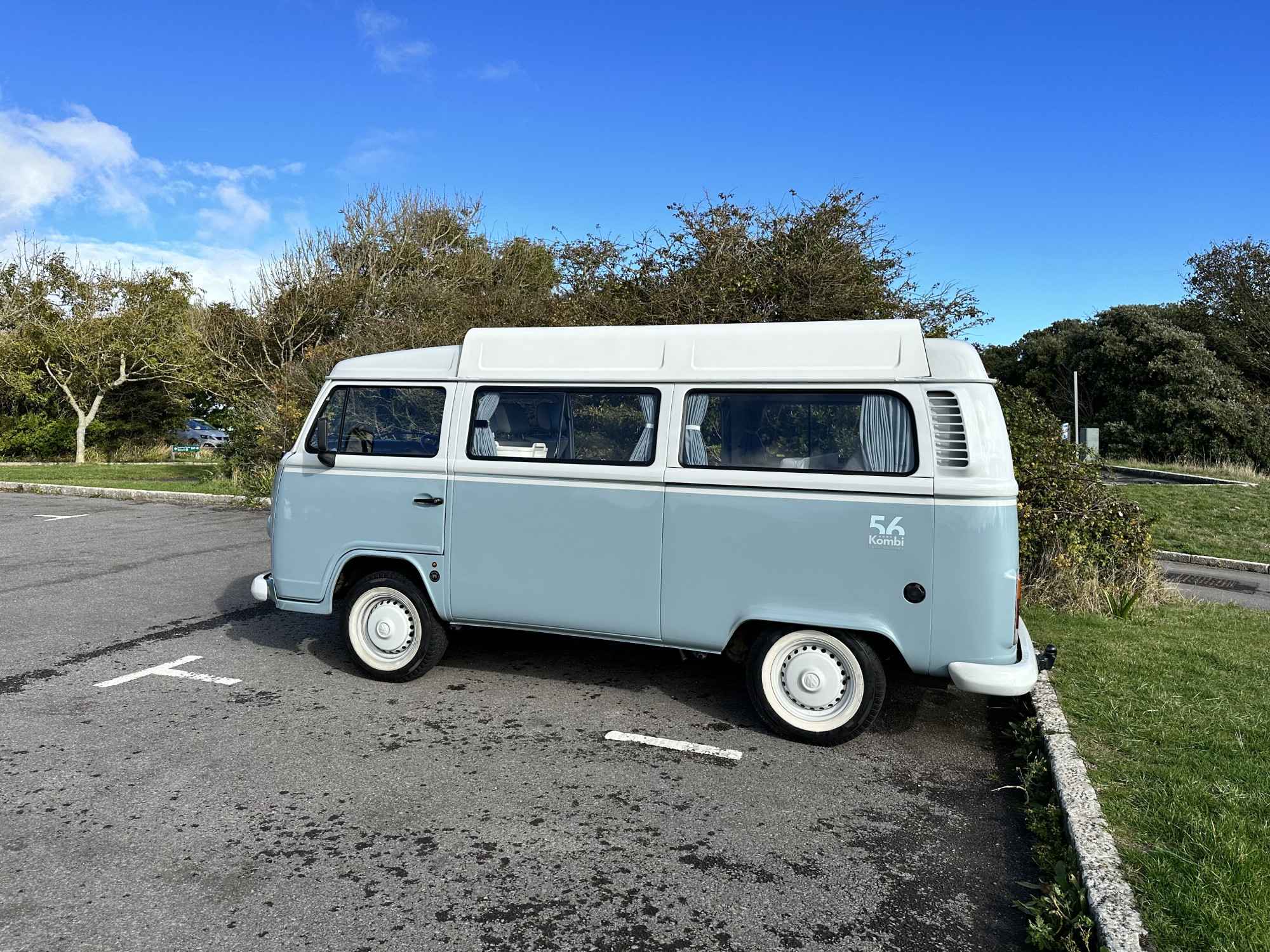 A VW T2 Classic Campervan called Bluebell-0424 and for hire in Wedmore , Somerset