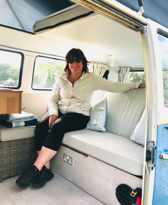 A VW T2 Classic Campervan called Tilly-the-Camper-0824 and Time for a brew for hire 