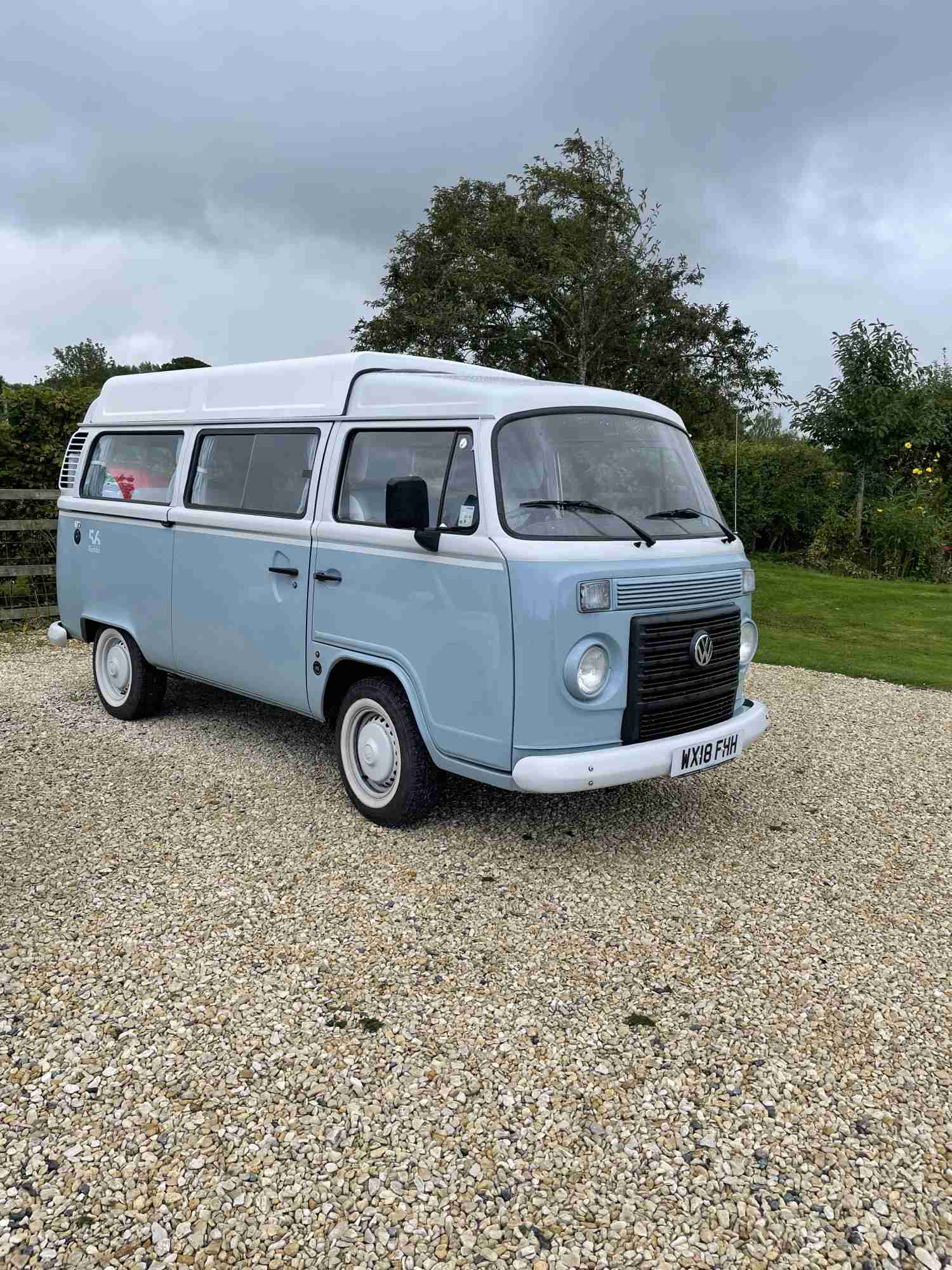 A VW T2 Classic Campervan called Bluebell-0424 and for hire in Wedmore , Somerset
