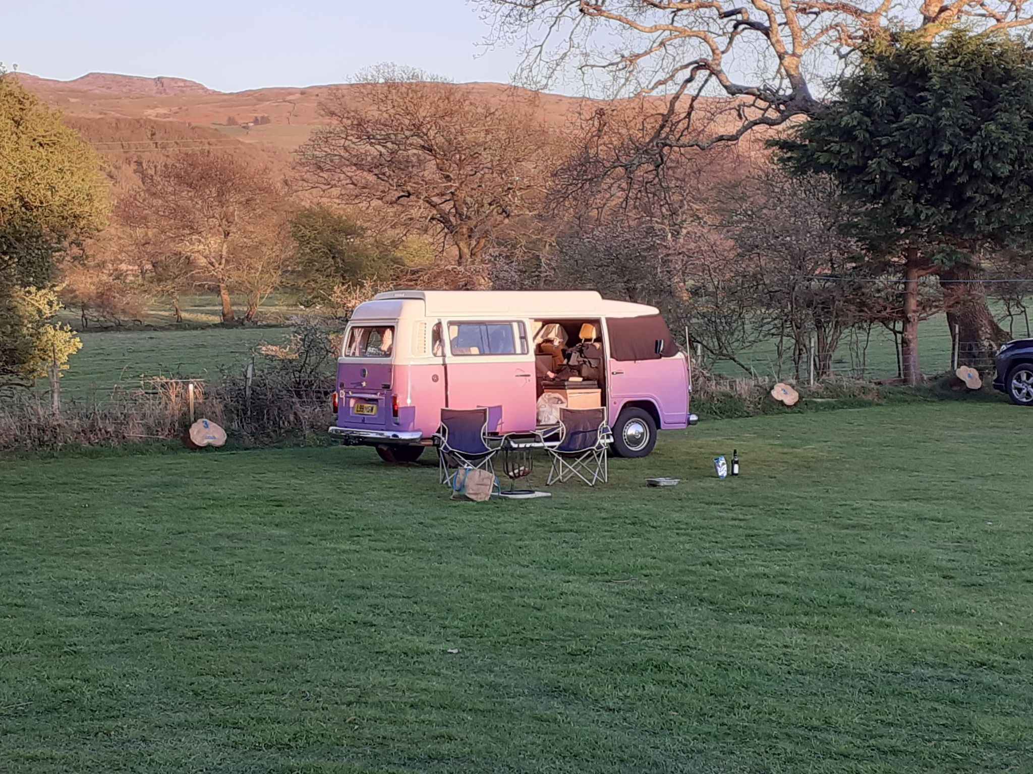 A VW T2 Brazilian Campervan called Roobarb-0424 and Near Portmeirion for hire in Malpas, Cheshire