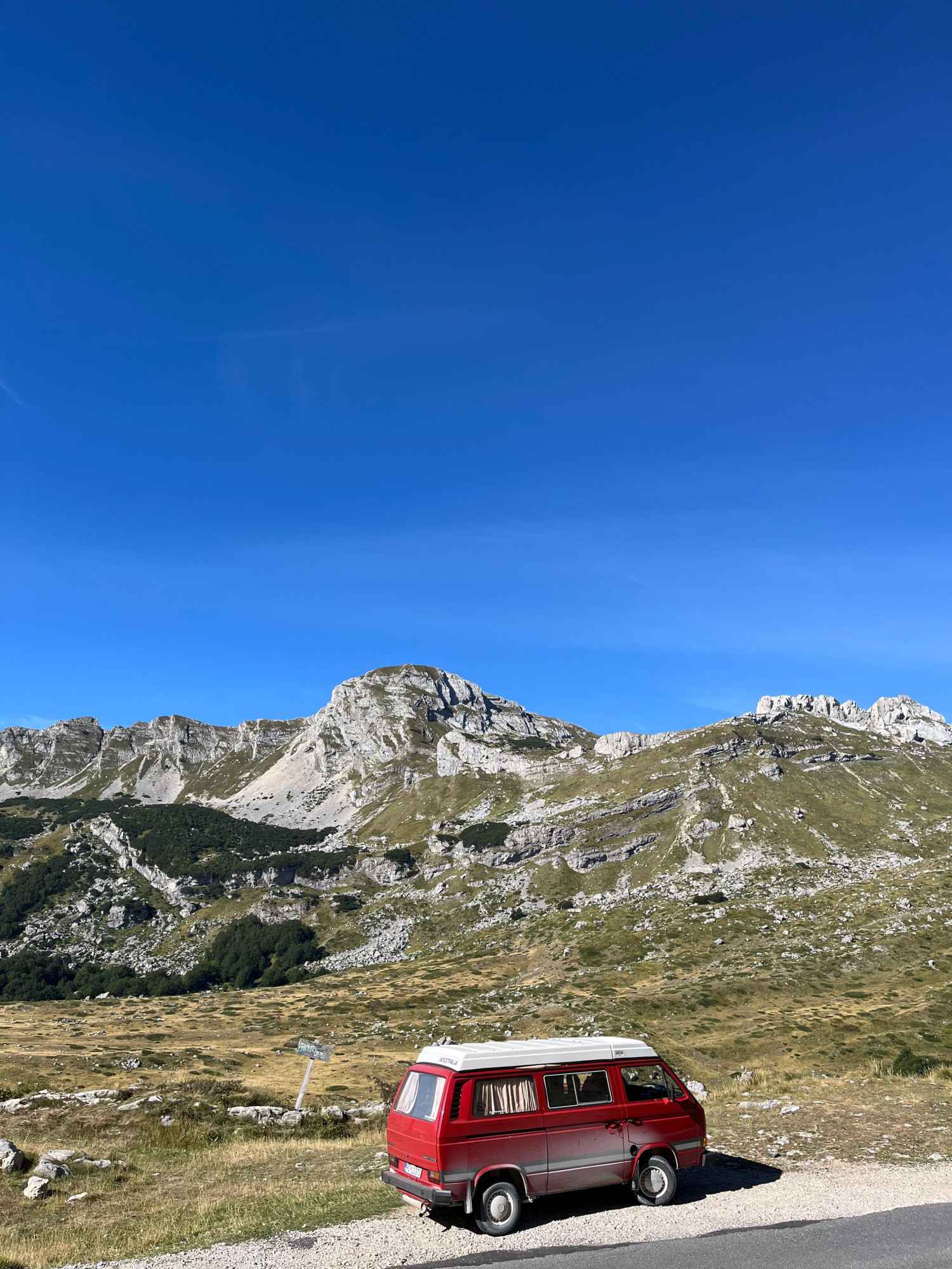 A VW T3 Campervan called Blue-Westfalia-Camper and for hire in Podgorica, Montenegro
