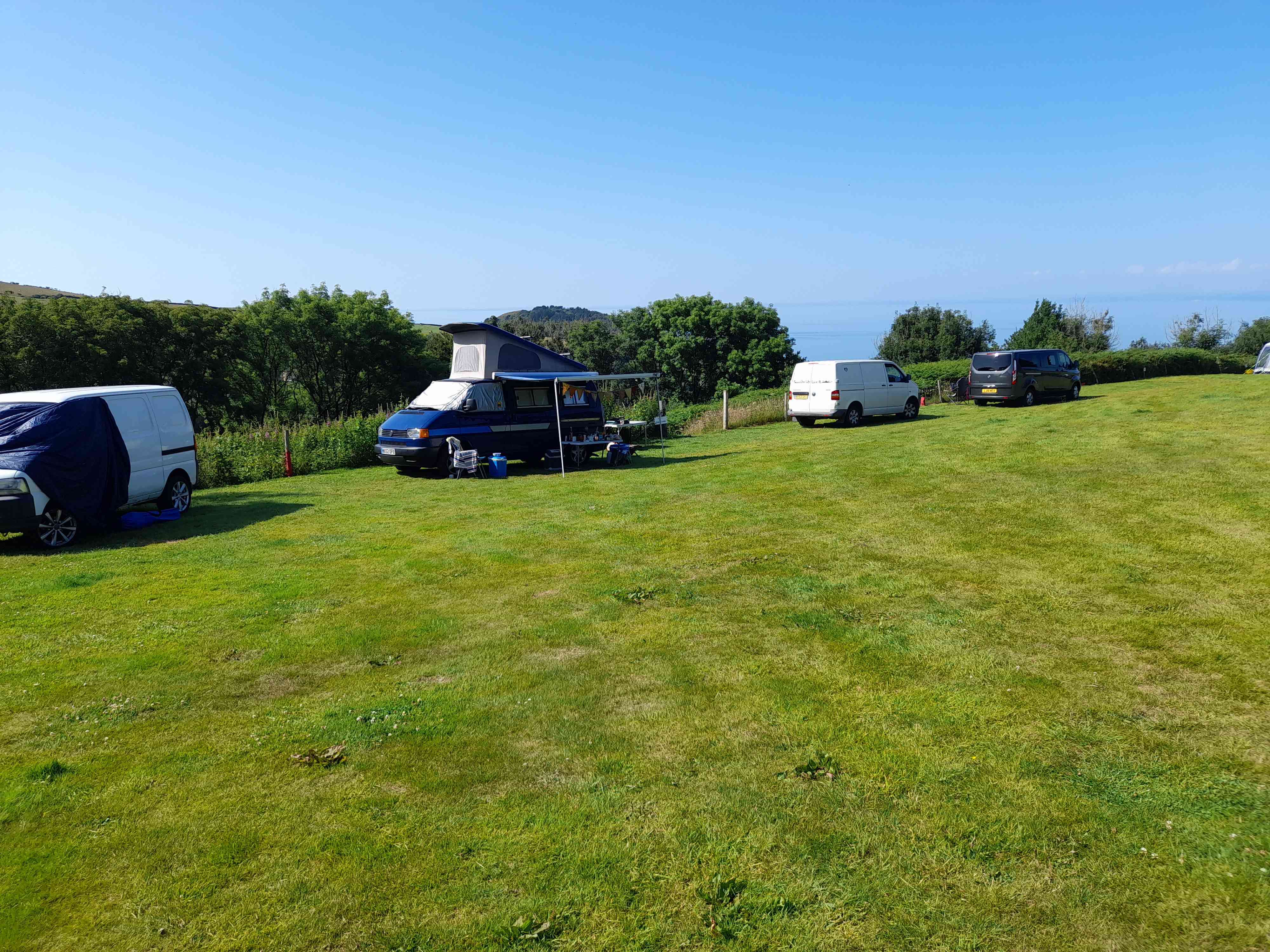 A VW T4 campervan called Big-Blue and Sooty, Big Blue, Alphie & Tourneo for hire in Teignmouth, Devon