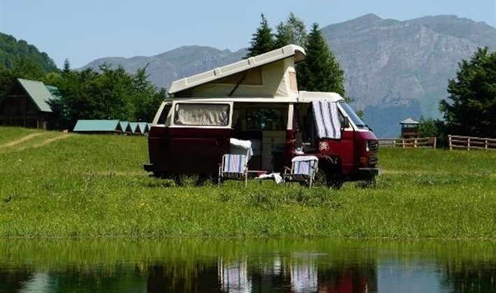 A VW T3 Campervan called Kozmo and for hire in Ljubljana, Montenegro