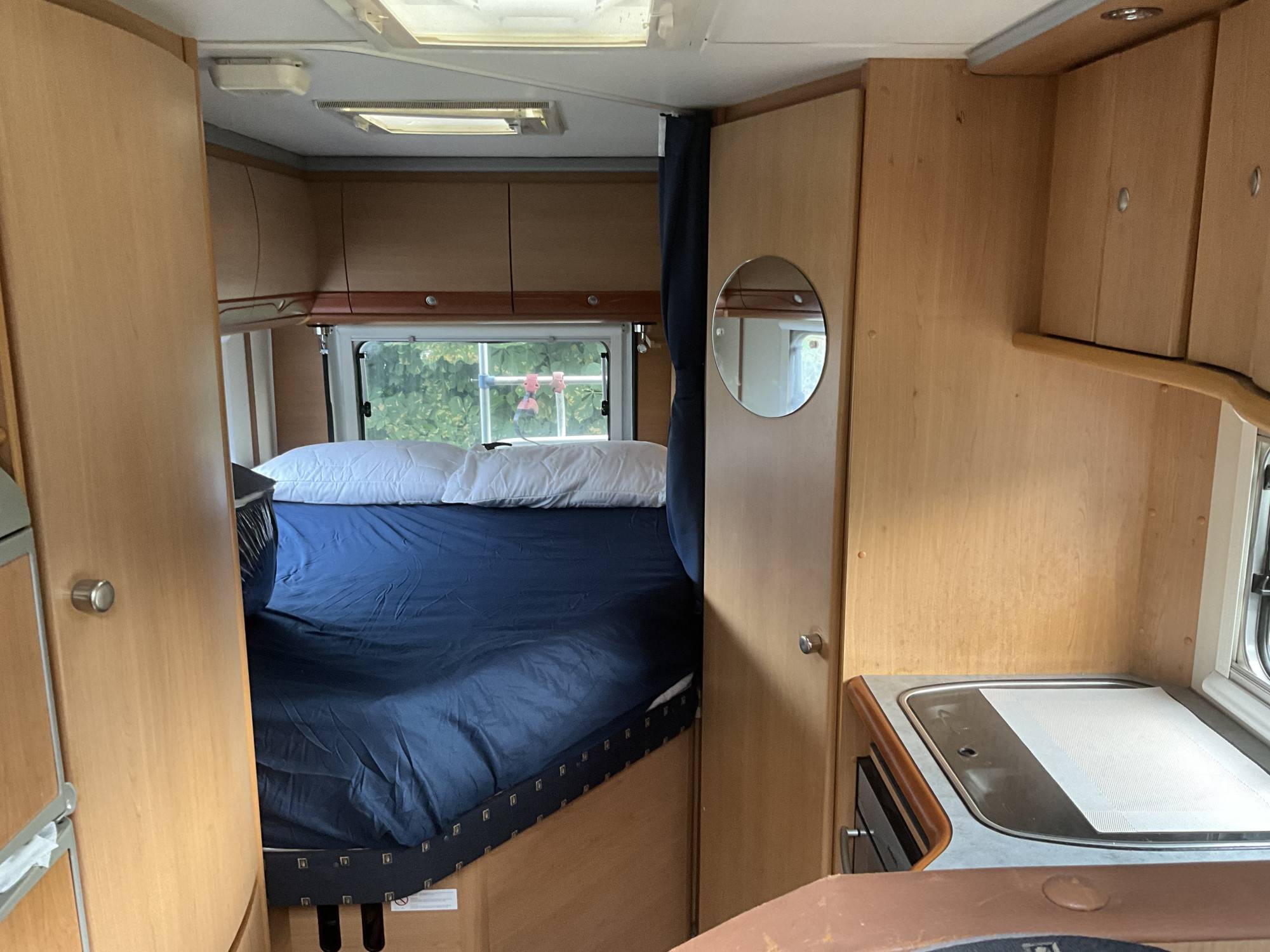 A Dethleffs Motorhome called Blue and French double bed for hire in Leicester, Leicestershire