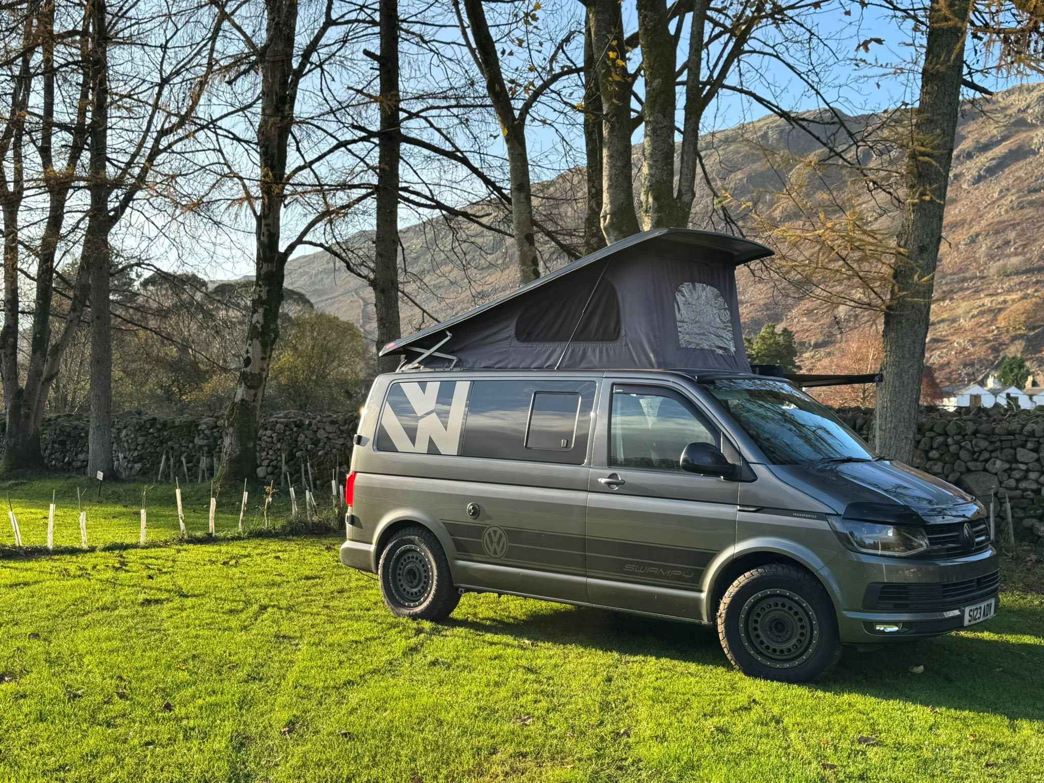 A VW T6 Campervan called Swampy and for hire in Oldham, Lancashire