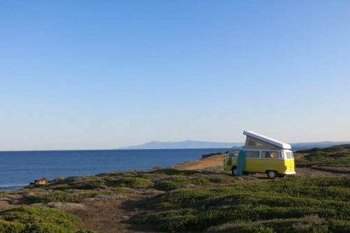 A VW T2 Classic Campervan called Charlie-75 and charlie 2 for hire in Sassari, Italy