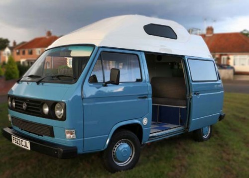 A VW T3 Campervan called Abbie and Hello for hire in Hingham, Norfolk