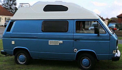 A VW T3 Campervan called Abbie and Side view for hire in Hingham, Norfolk