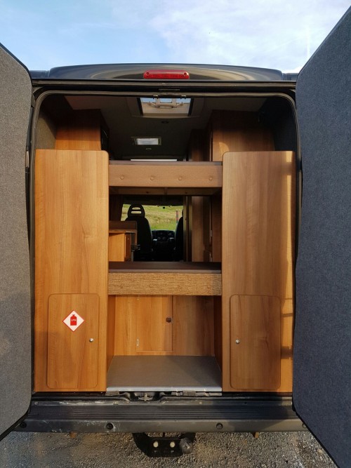 A Citroen Campervan called Relay and rear for hire in Rochdale, Lancashire