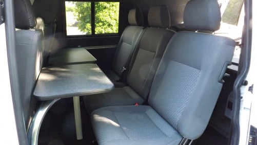 A VW T6 Campervan called Spud and rear seats for hire in Halifax, West Yorkshire