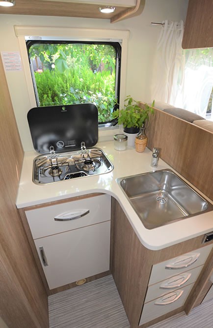 A Rimor Motorhome called Malmo and Kitchen for hire in Peterborough, Cambridgeshire