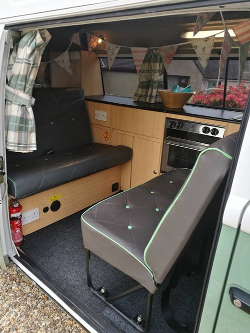 A VW T2 Brazilian Campervan called Willow-Van and Interior for hire in Haverfordwest, Pembrokeshire