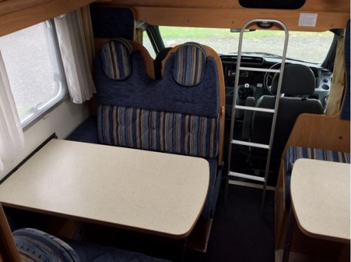 A OverCab Motorhome called Chausson09 and Seating Dinette for hire in Woodbridge, Suffolk