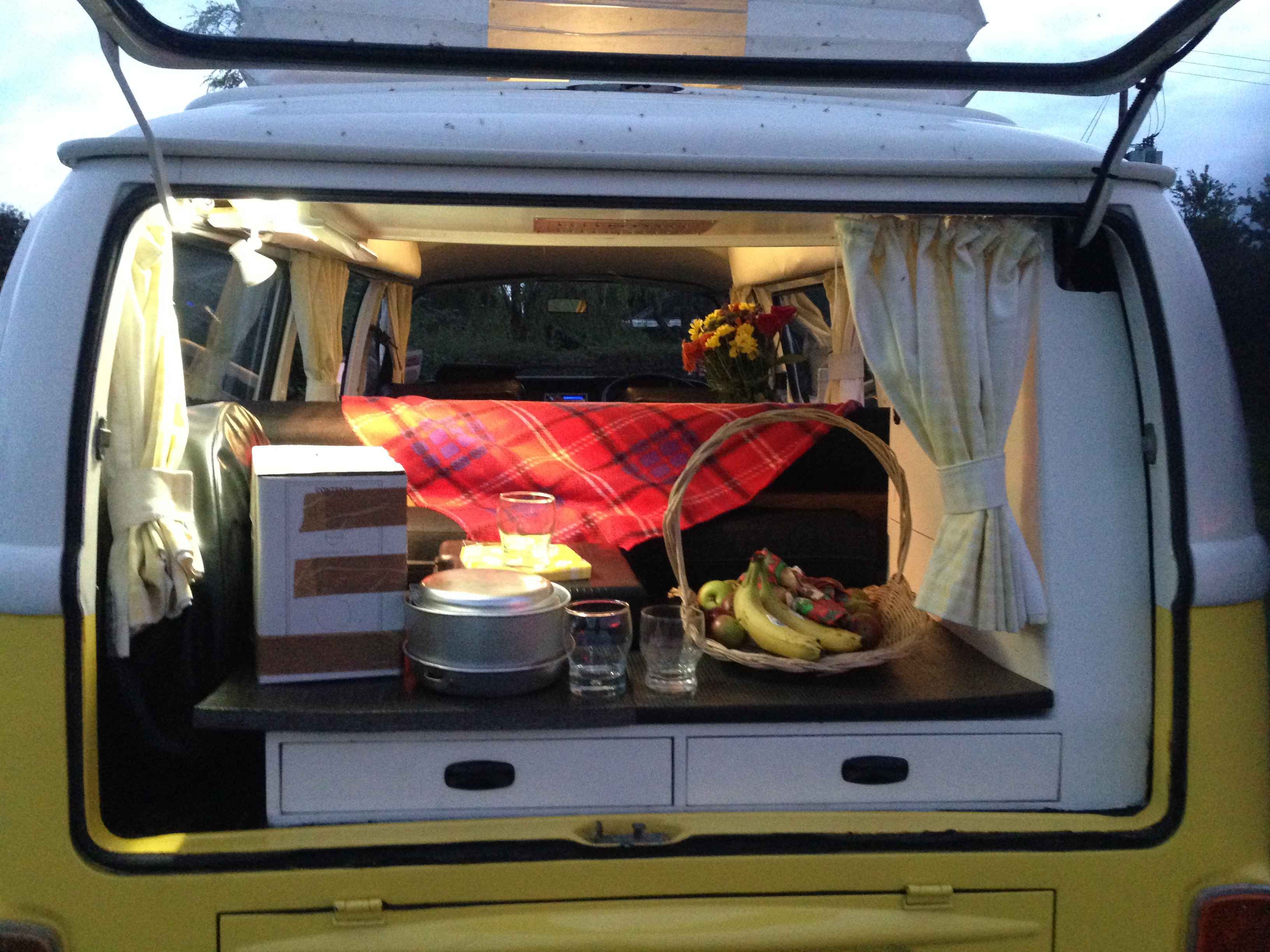 A VW T2 Classic Campervan called Daffy and for hire in Whitstable, Kent