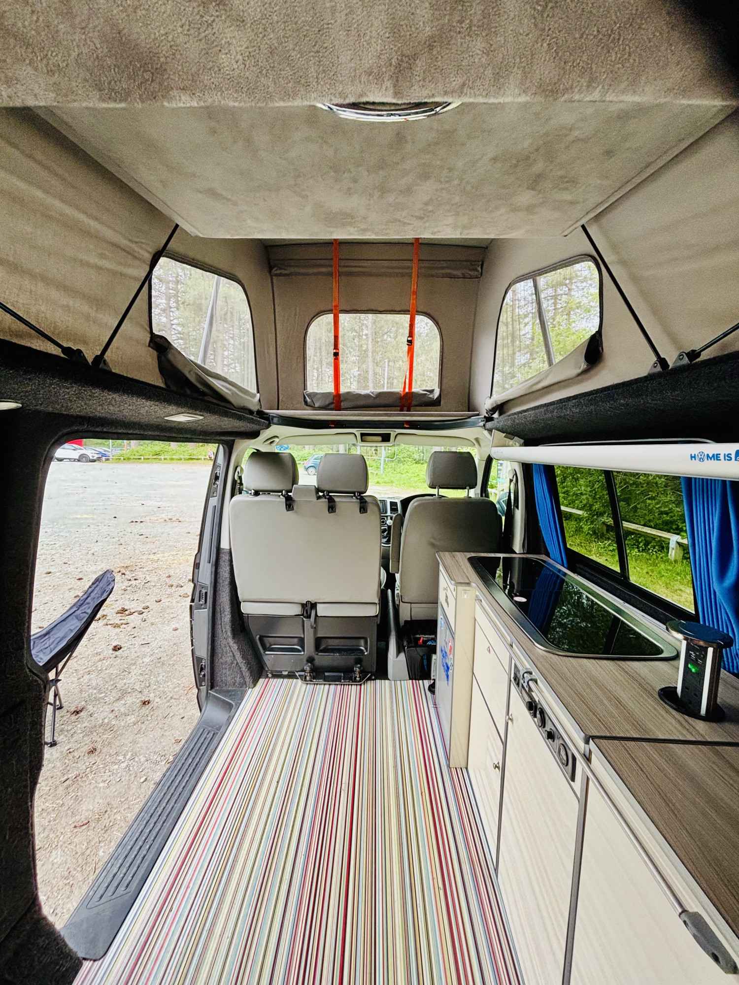 A VW T5 Campervan called JAXX and for hire in Frodsham , Cheshire