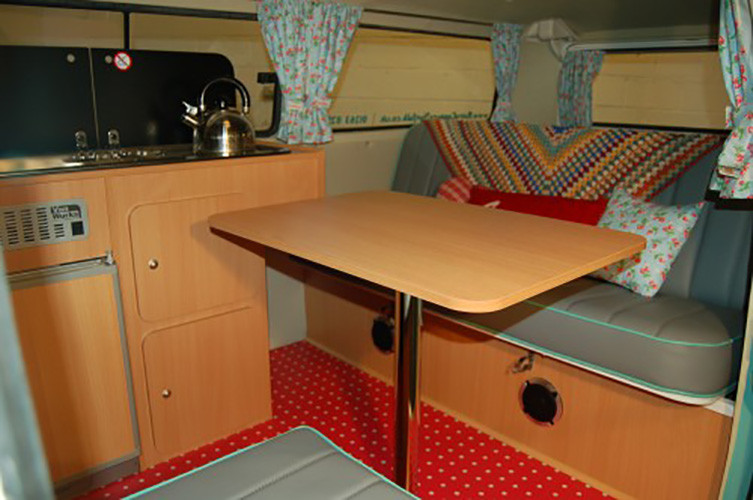A VW T2 Classic Campervan called Penny-Lane and for hire in King's Lynn, Norfolk