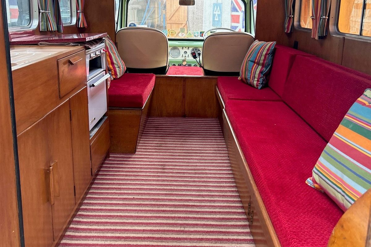 A Morris Campervan called Moggie and for hire 