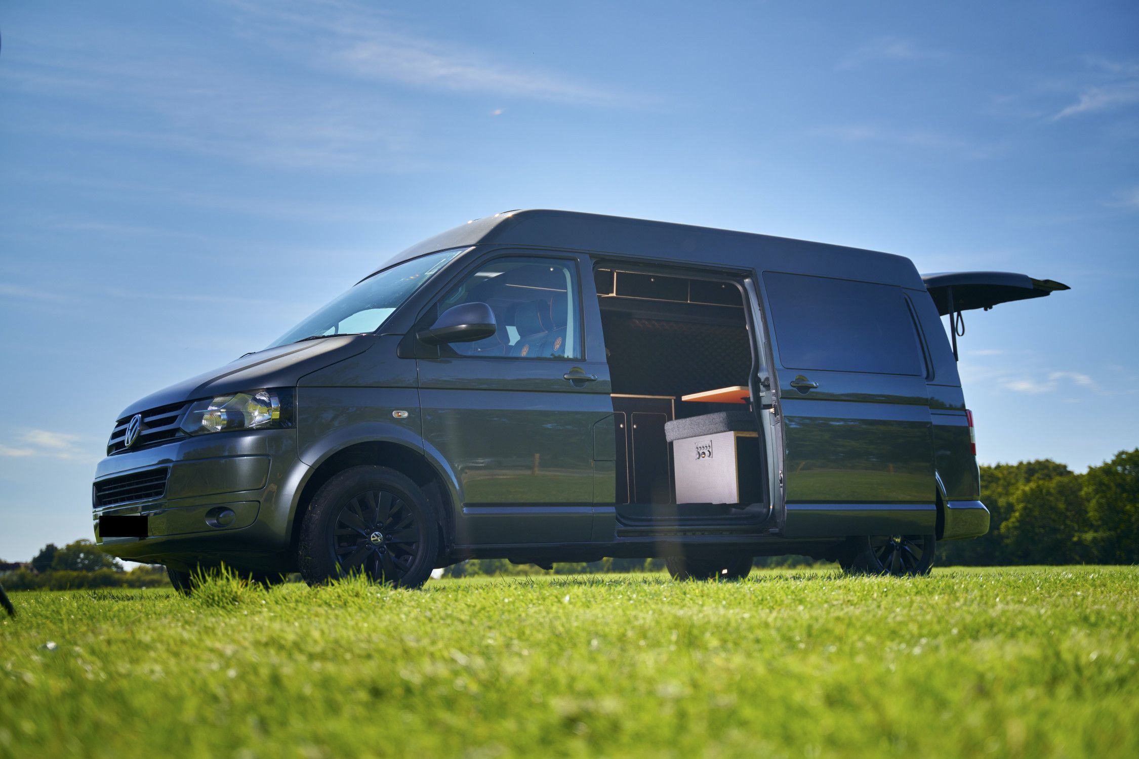 A VW T5 Campervan called Tangerine-Dream and for hire in Hickstead, West Sussex