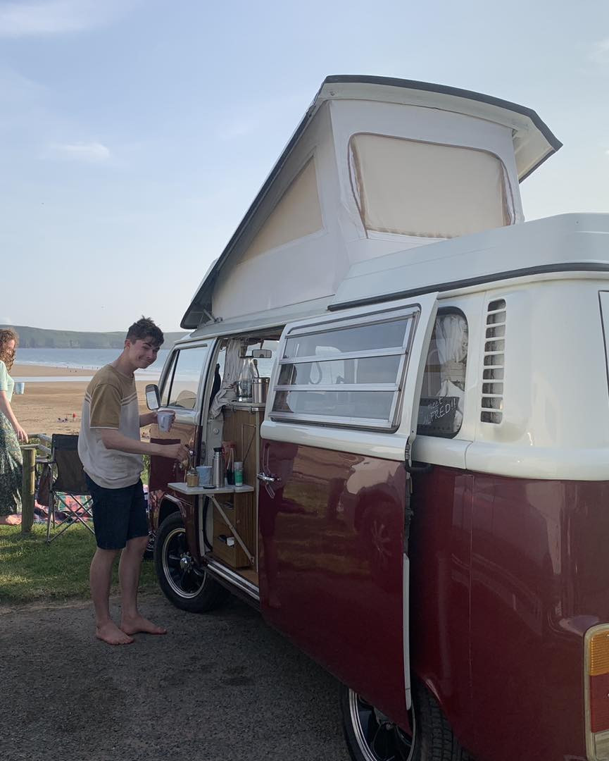 A VW T2 Classic Campervan called Alfred and for hire in Taunton, Somerset