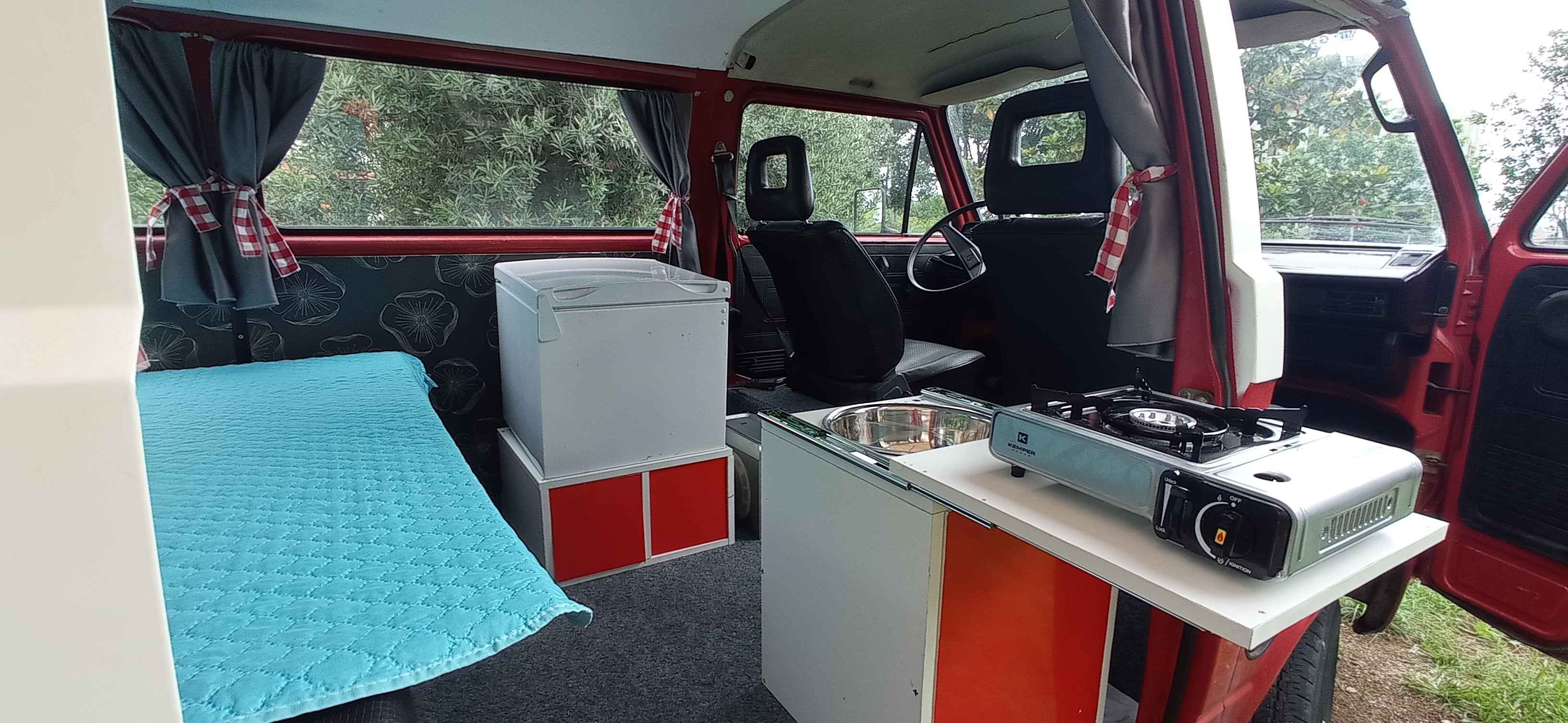 A VW T3 Campervan called Road-Runner and for hire in Podgorica, Montenegro
