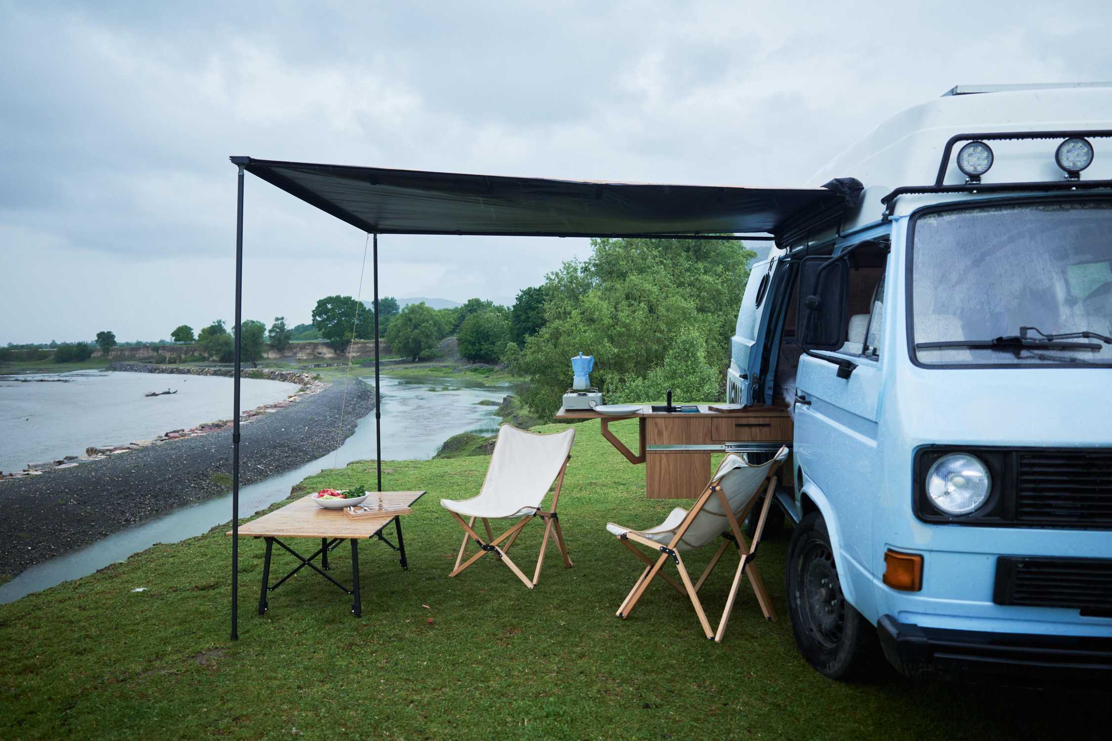 A VW T3 Campervan called Lurji and for hire in Tbilisi, Georgia