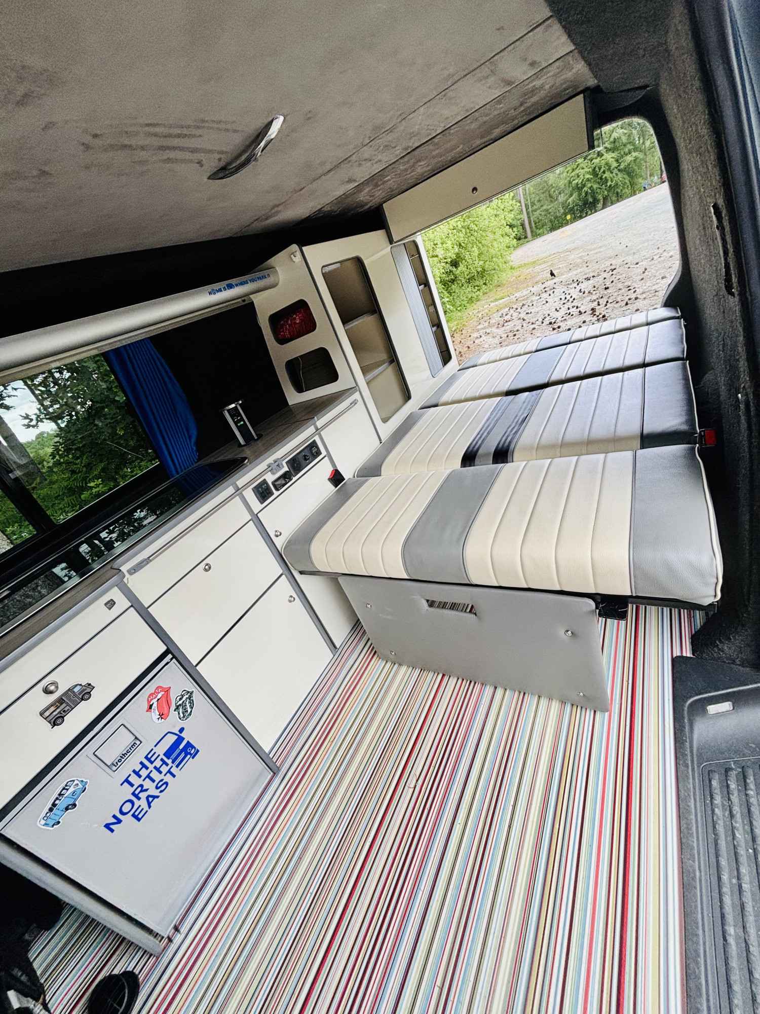 A VW T5 Campervan called JAXX and for hire in Frodsham , Cheshire