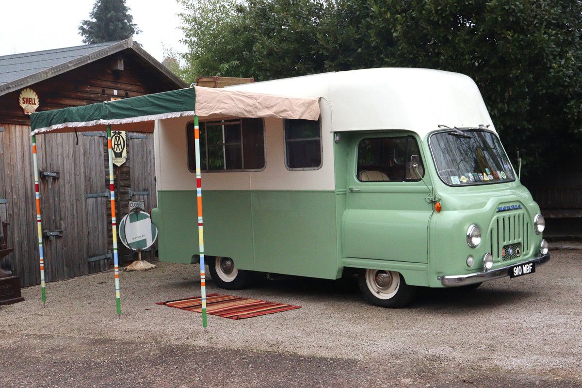 A Morris Campervan called Moggie and for hire 