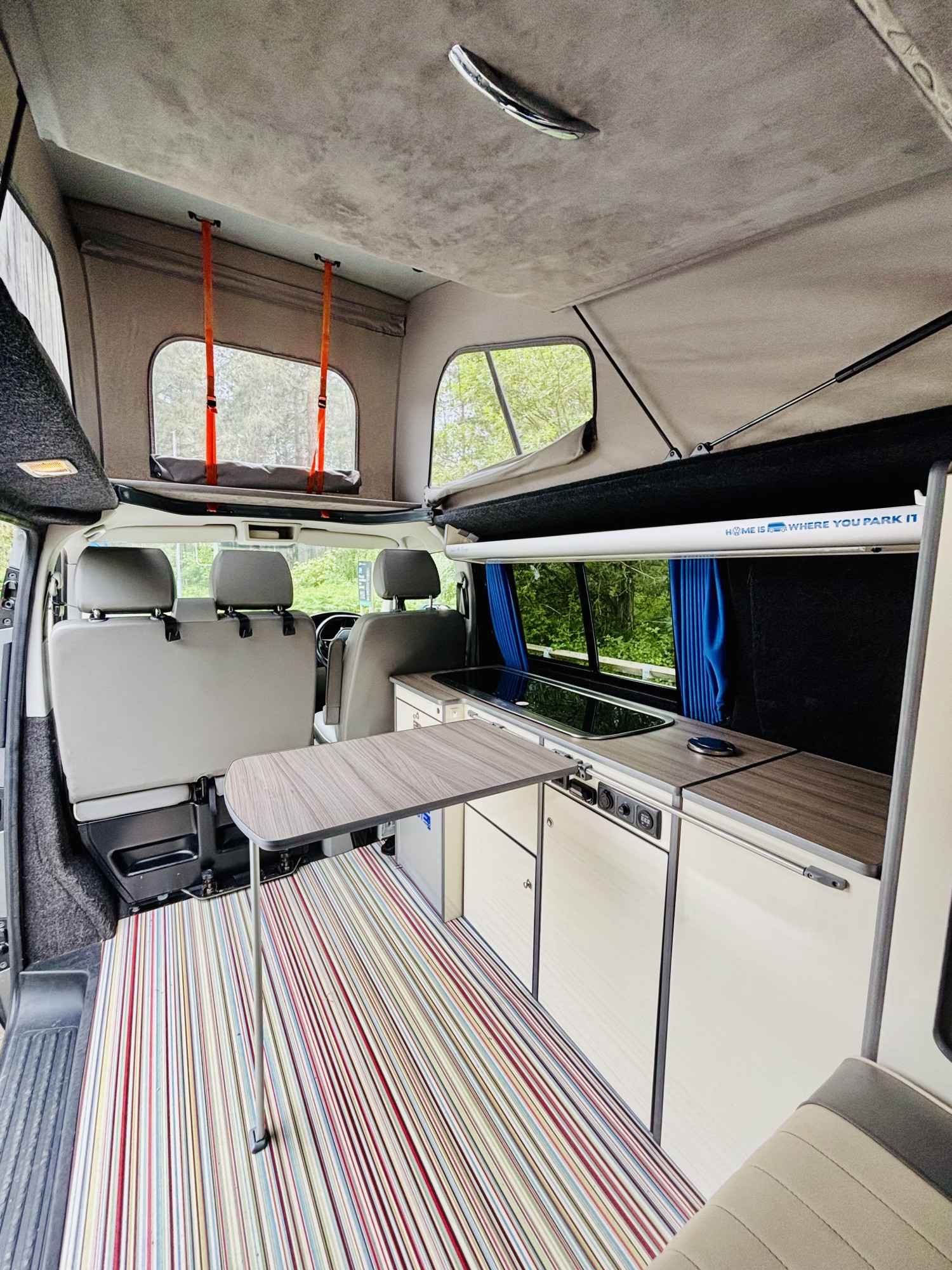 A VW T5 Campervan called JAXX and for hire in Frodsham , Cheshire