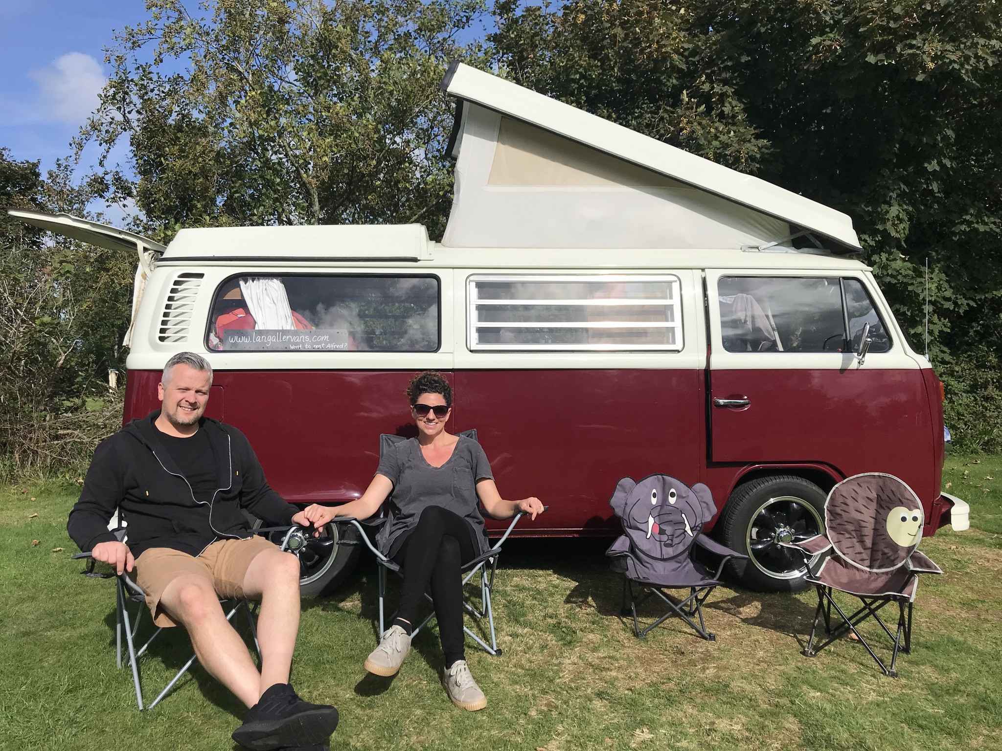 A VW T2 Classic Campervan called Alfred and for hire in Taunton, Somerset