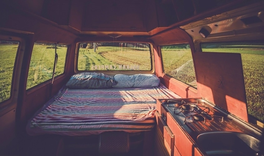 A VW T4 Campervan called Jerry and for hire in Ljubljana, Slovenia
