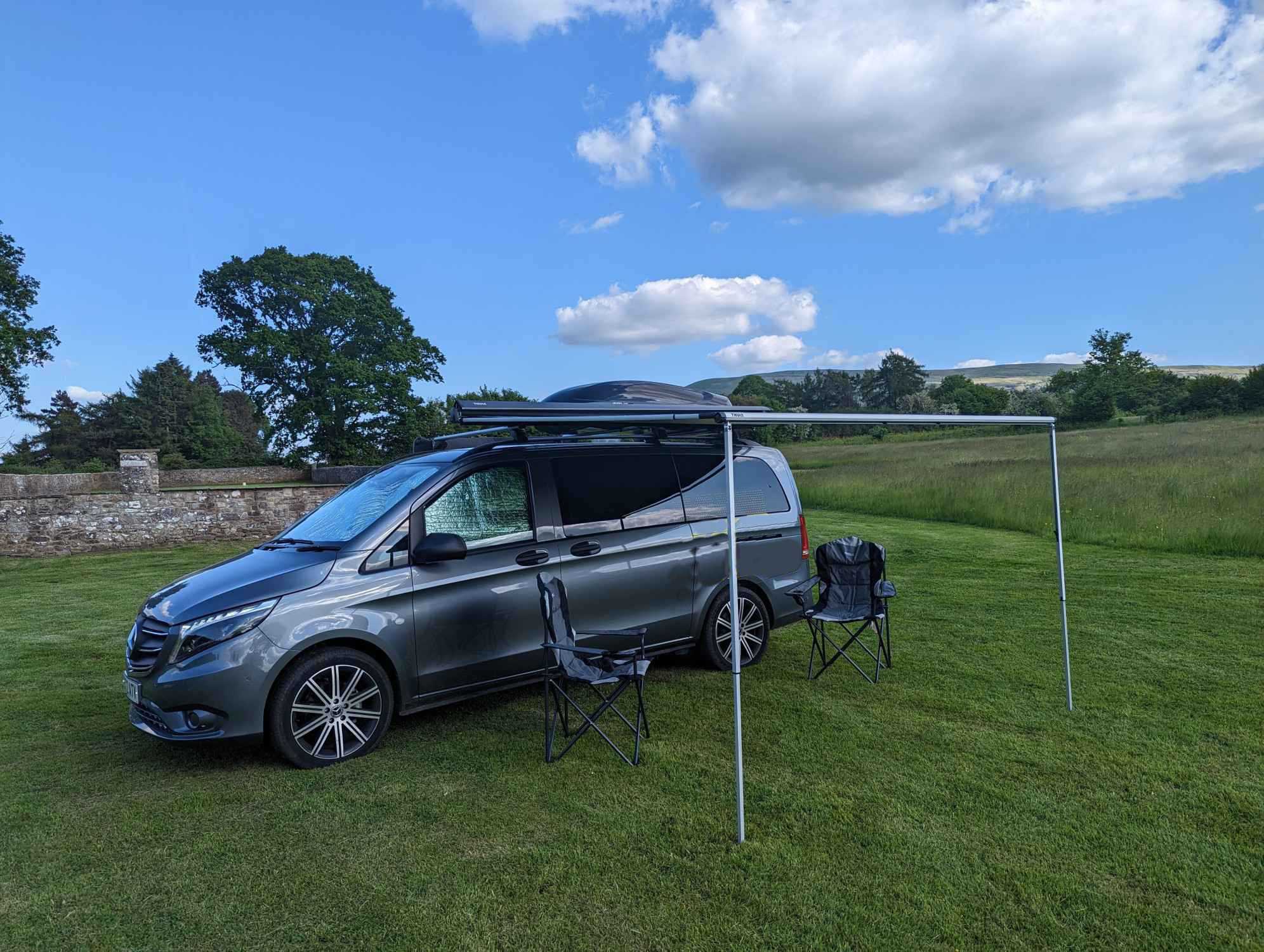 A Mercedes Campervan called Festivan and for hire in Huntingdon, Cambridgeshire