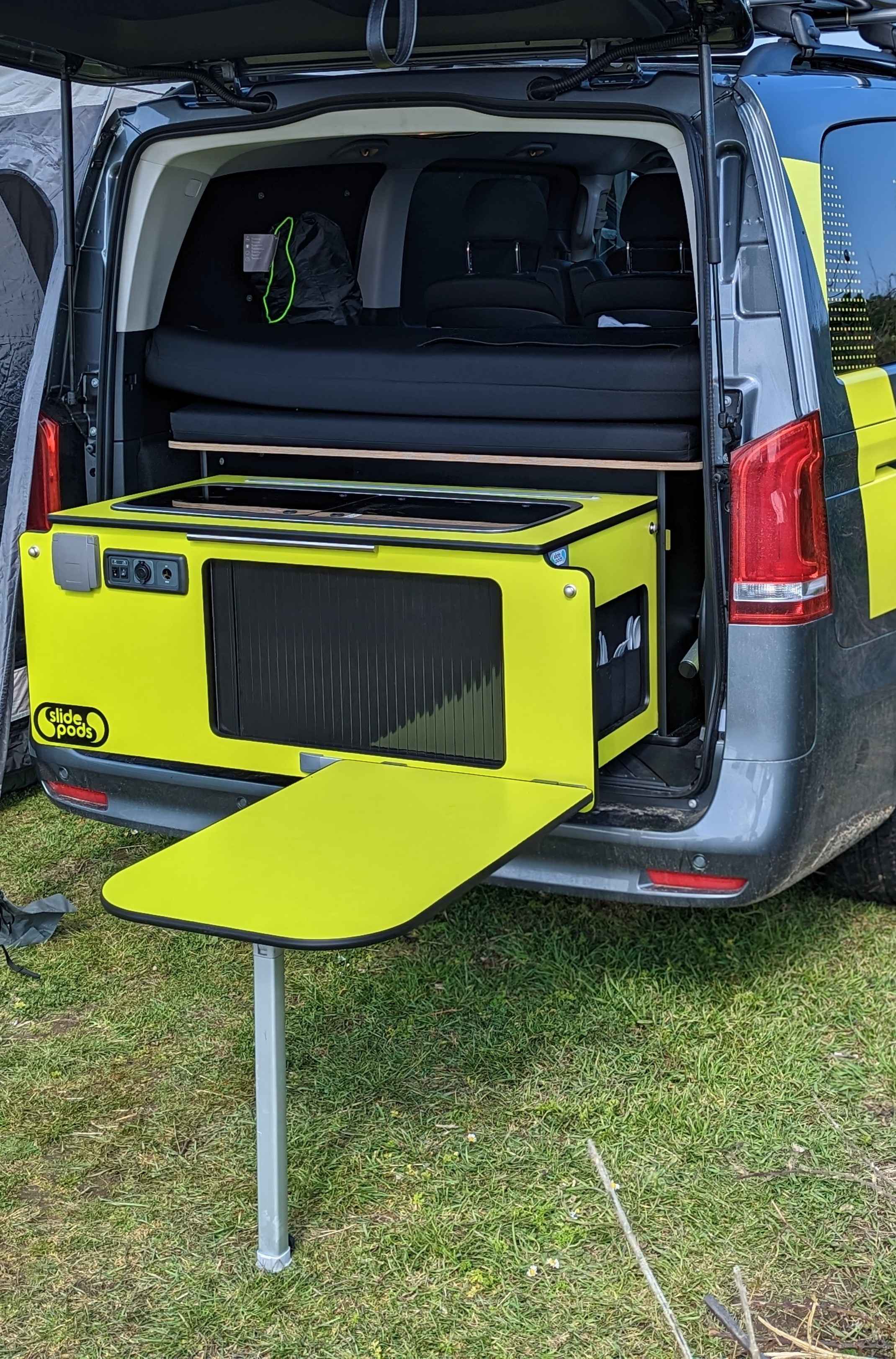 A Mercedes Campervan called Festivan and for hire in Huntingdon, Cambridgeshire
