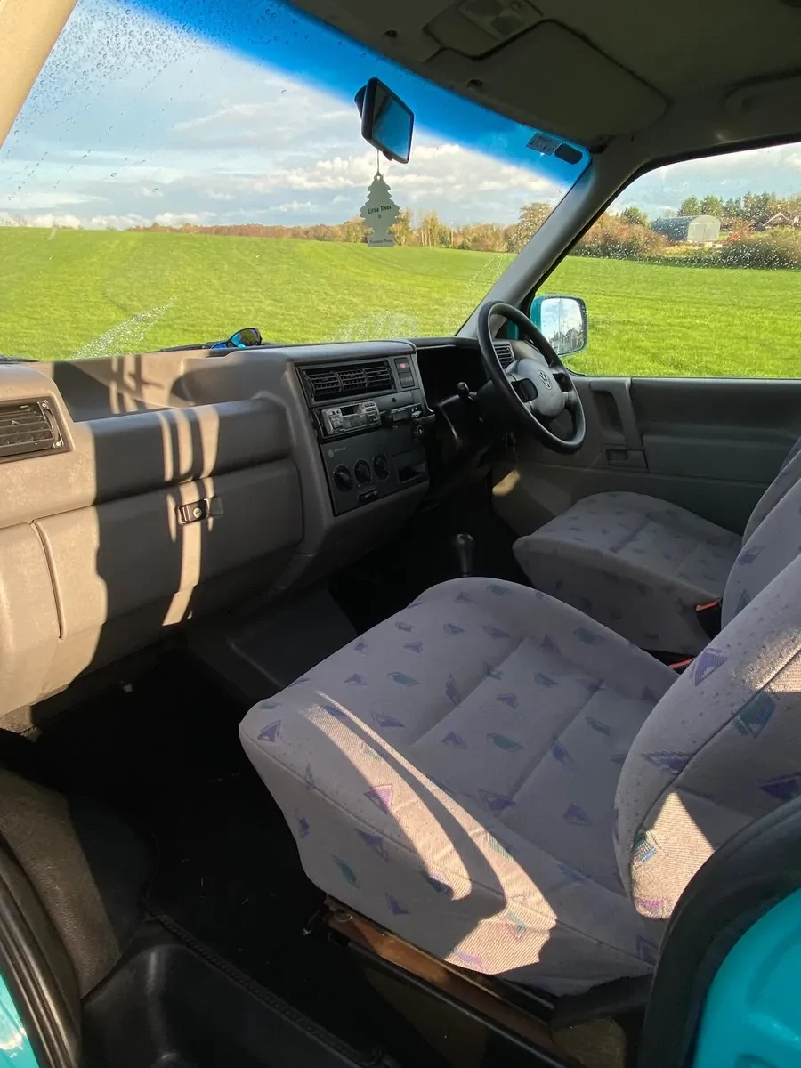 A VW T4 California Campervan called olivia and for hire 