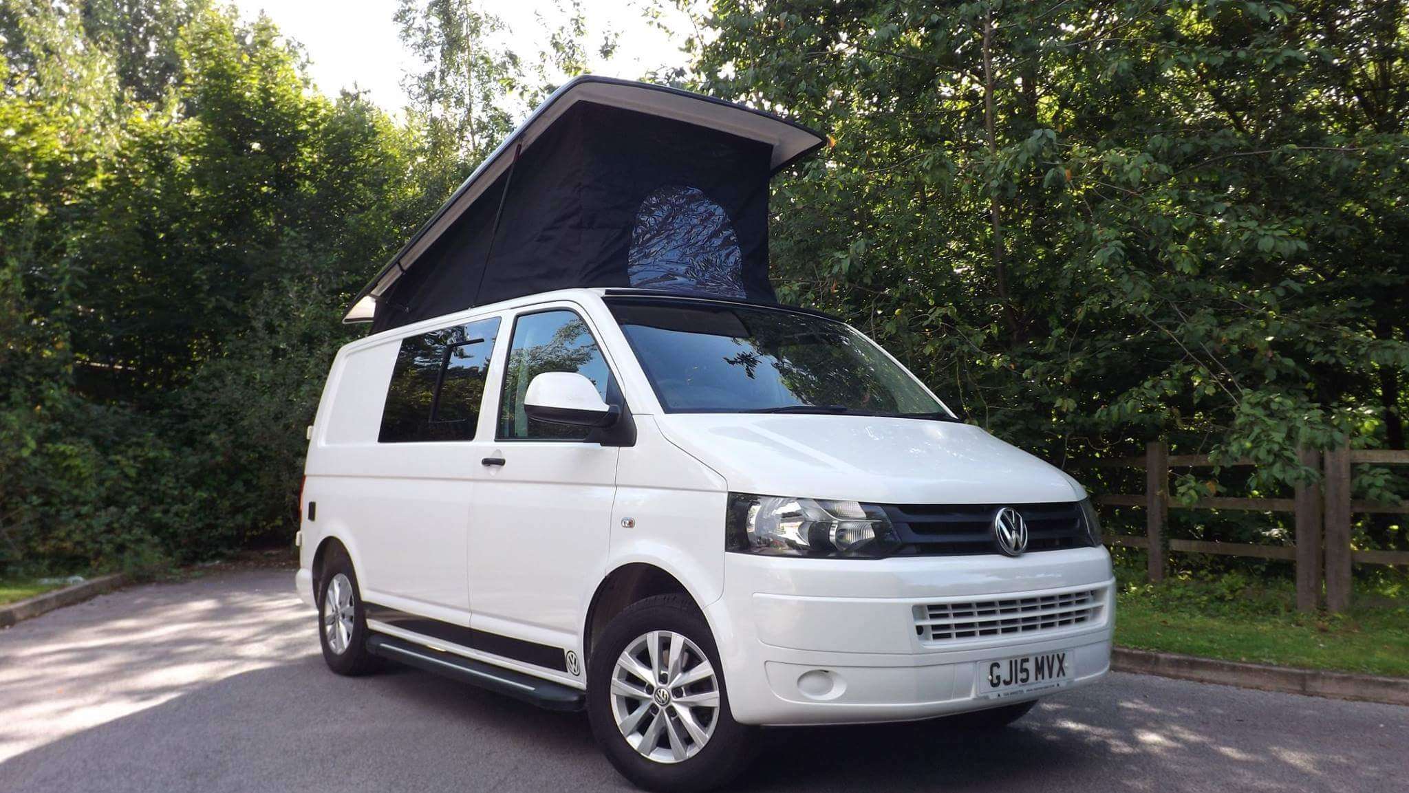 A VW T6 Campervan called Spud and for hire in Halifax, West Yorkshire