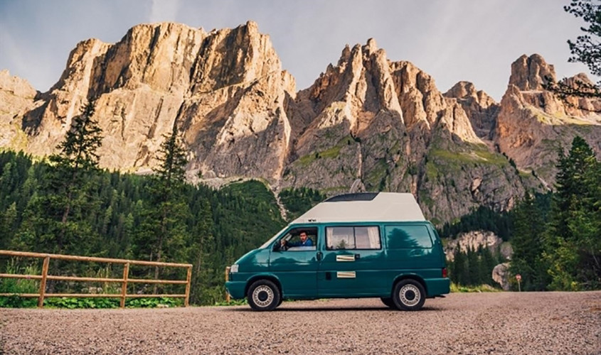 A VW T4 Campervan called Triglav and for hire in Ljubljana, Slovenia