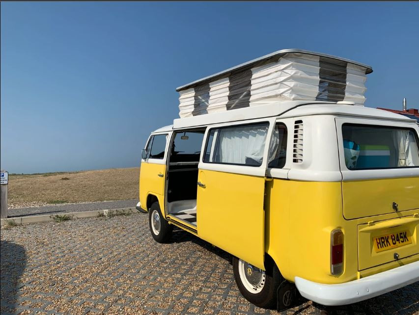 A VW T2 Classic Campervan called Daffy and for hire in Whitstable, Kent