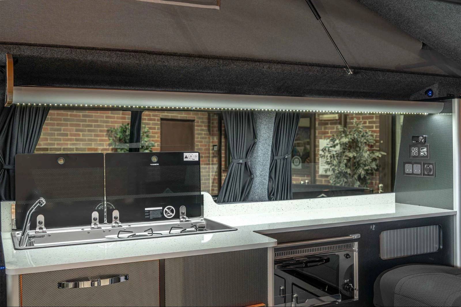 A VW T6 Campervan called Zetland and for hire in Sheffield, South Yorkshire