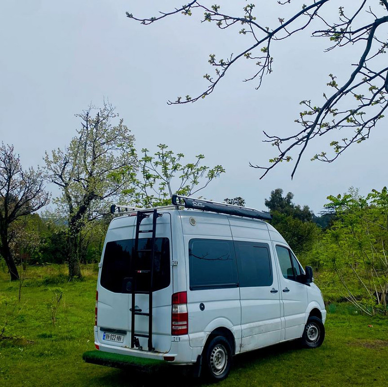 A VW T4 Campervan called Woody-Georgia and for hire in Batumi, Georgia