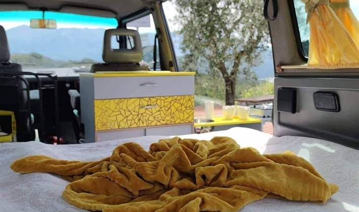 A VW T3 Campervan called Plavi and for hire in Ljubljana, Montenegro