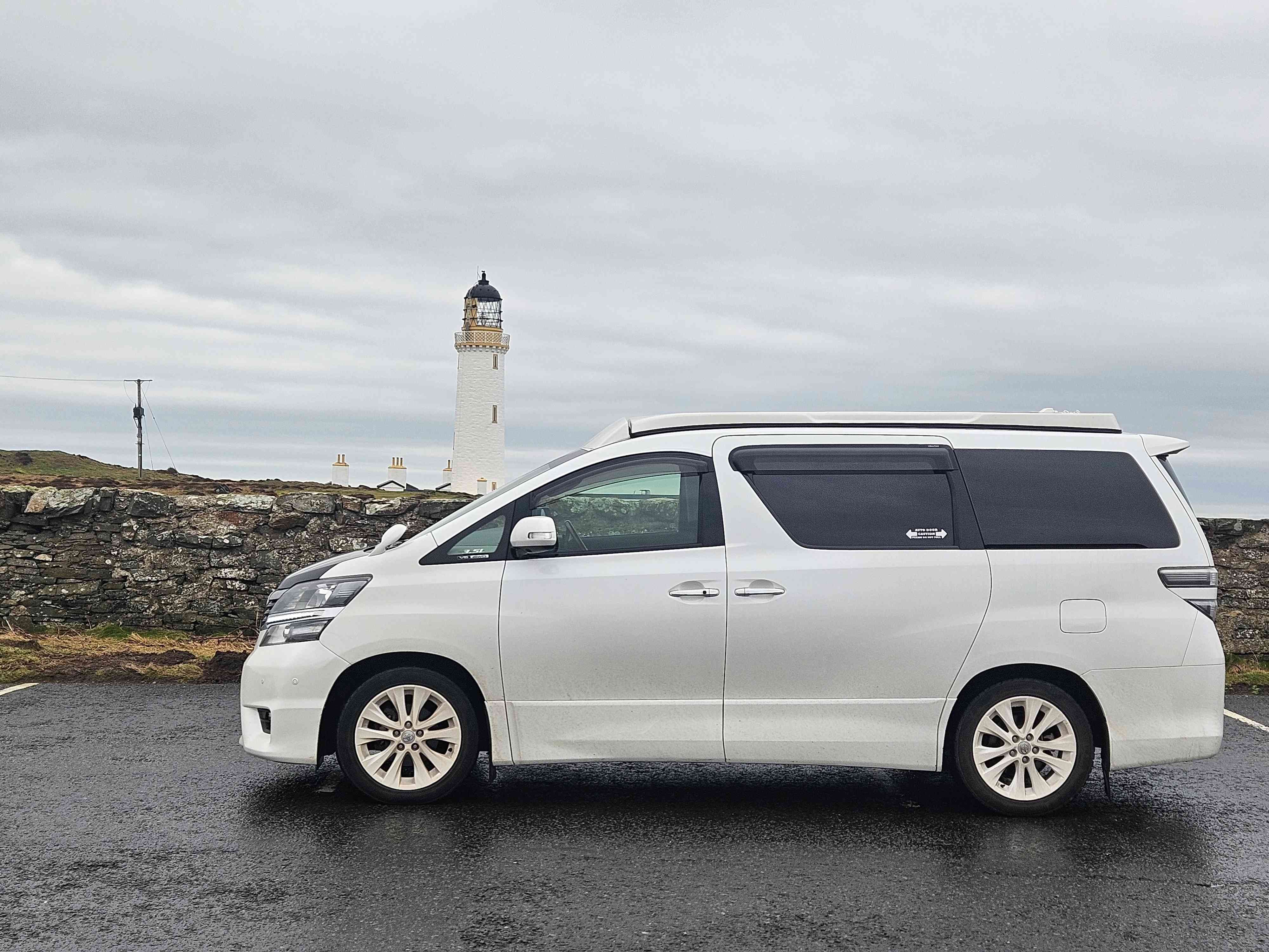 A Toyota Campervan called Vellfire and for hire in Kilmarnock, Ayrshire