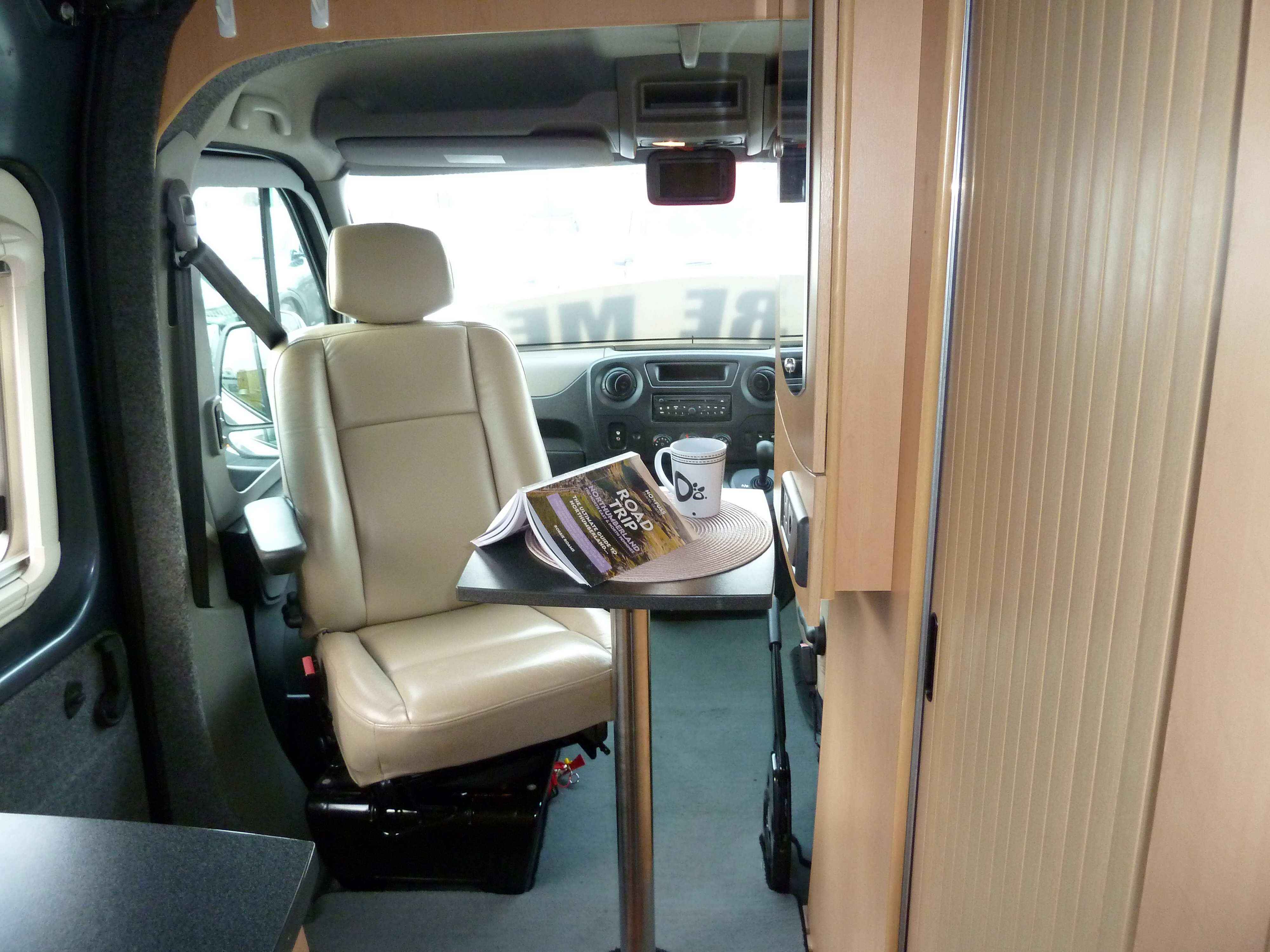 A Renault Campervan called Raquel and Pasenger Swivel serat for hire in Morpeth, Northumberland