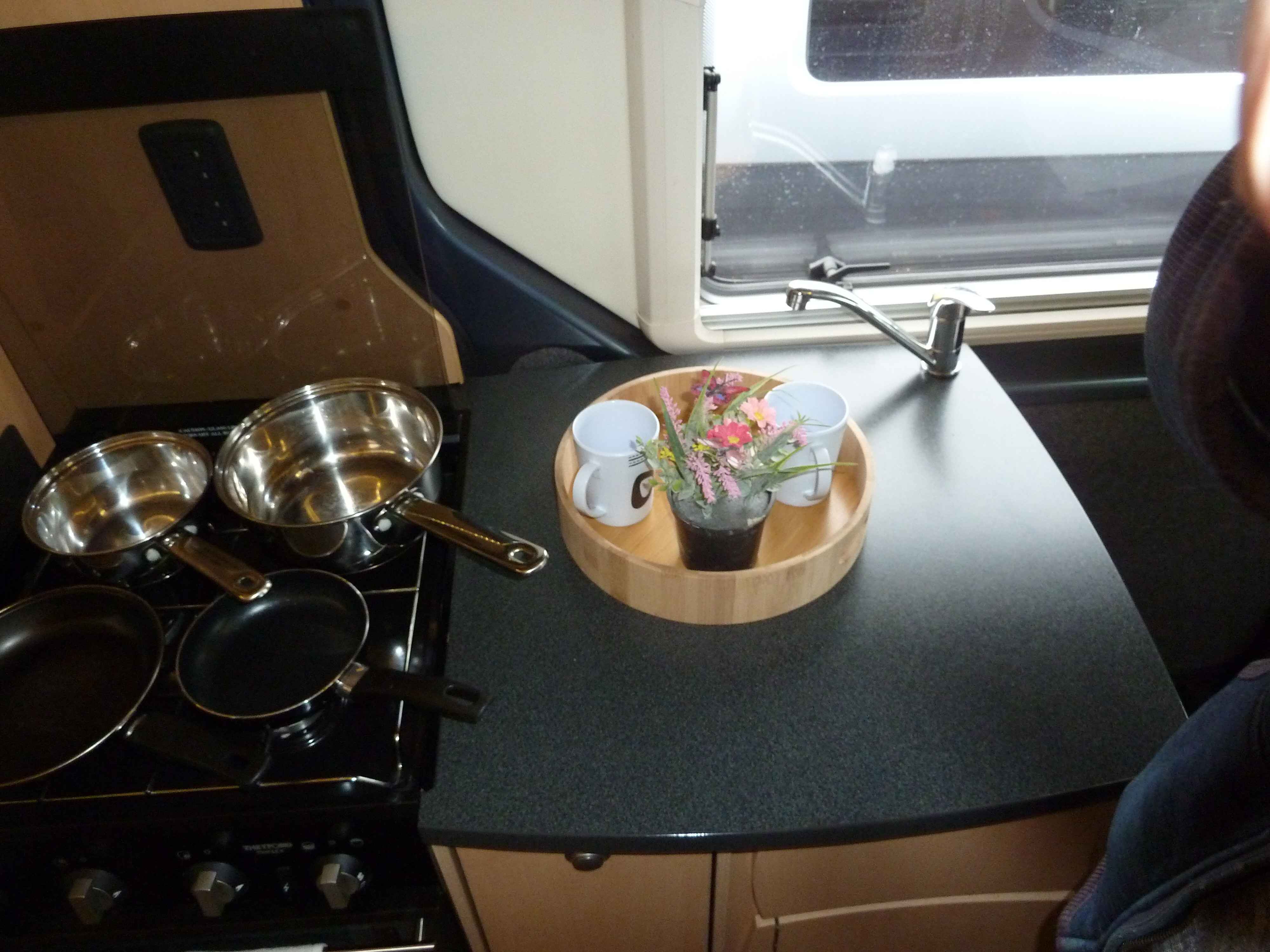 A Renault Campervan called Raquel and 4 Ring Hob, and preparation area for hire in Morpeth, Northumberland