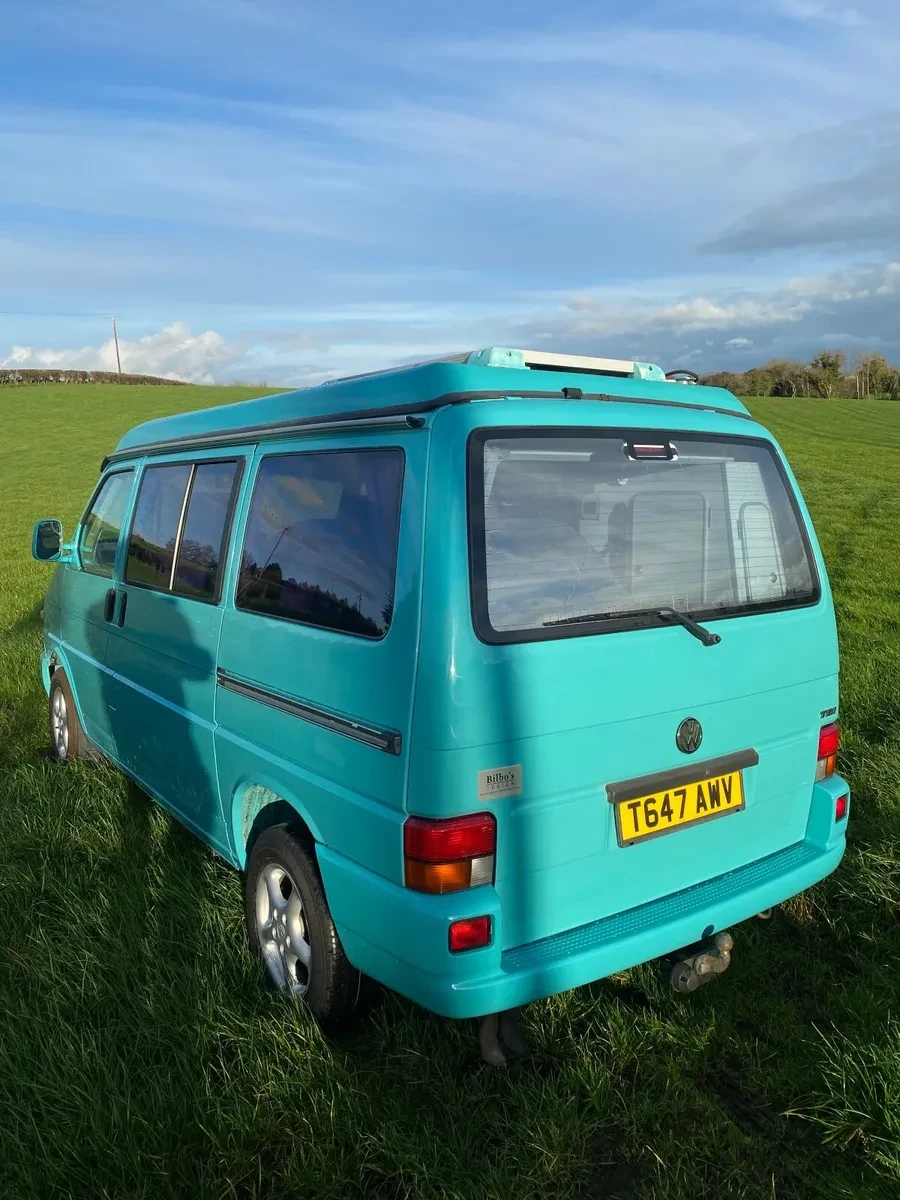A VW T4 California Campervan called olivia and for hire 