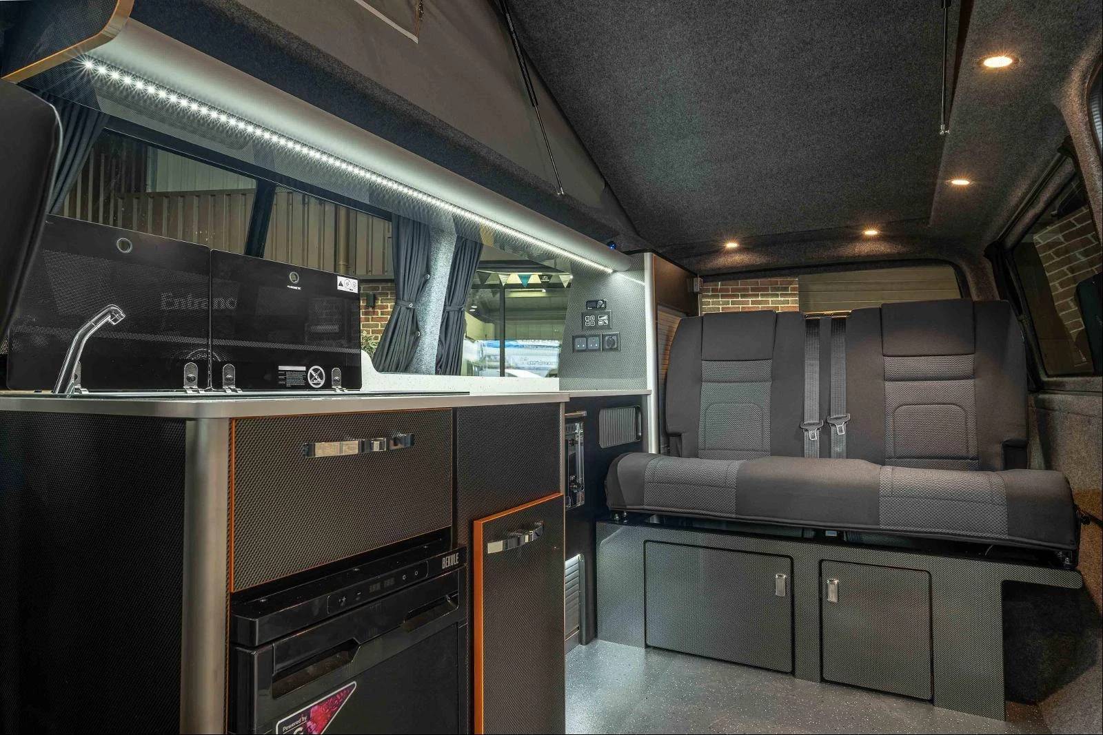 A VW T6 Campervan called Zetland and for hire in Sheffield, South Yorkshire