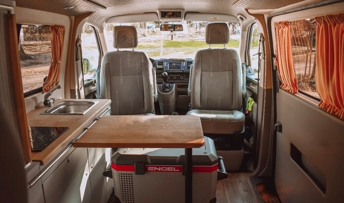 A VW T6 California Campervan called Storzic and for hire in Ljubljana, Slovenia