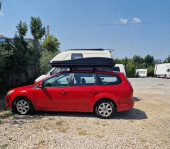 A Ford Campervan called CherryRoofTent and for hire in Tirana, Albania