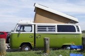 A VW T2 Classic Campervan called Dorothy and With Pop Top for hire in brockham, Surrey