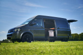 A VW T5 Campervan called Tangerine-Dream and for hire in Hickstead, West Sussex